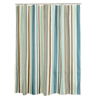 Multicolour Vertical Texture Thick Waterproof Polyester Fabric Shower Curtains, Size:180x180cm