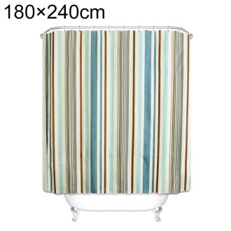 Multicolour Vertical Texture Thick Waterproof Polyester Fabric Shower Curtains, Size:200x240cm