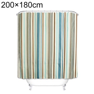 Multicolour Vertical Texture Thick Waterproof Polyester Fabric Shower Curtains, Size:200x180cm