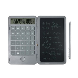 Rechargeable Writing Board Calculator Portable Multi-Function LCD Student Handwriting Board(Gray)