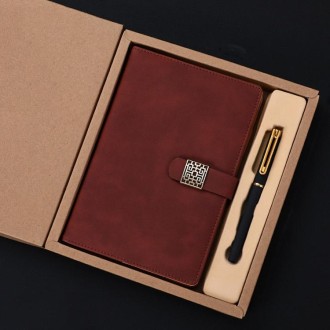 Notebook Business Retro Simple Notebook Office Notepad Coffee A5 Kraft Paper Gift Box