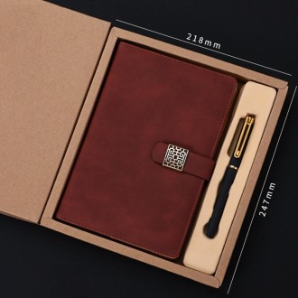 Notebook Business Retro Simple Notebook Office Notepad Coffee A5 Kraft Paper Gift Box