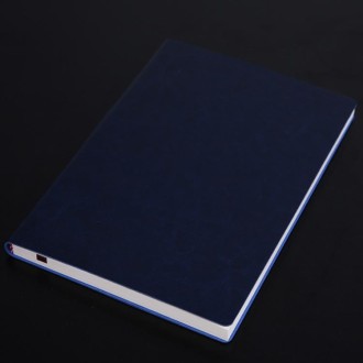 Notebook Student Notepad Diary Book Business Record Book PU Notebook, Cover color: B5 Plain Weave Nile Blue