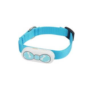 GPS Pet Anti-lost Collar Tracking Locator(Blue White Bone)