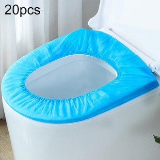 20pcs Paste Portable Waterproof Non-woven Disposable Toilet Seat Cover(Blue)