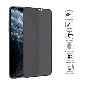 For iPhone X / XS 25pcs Anti-peeping Plasma Oil Coated High Aluminum Wear-resistant Tempered Glass Film