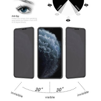 For iPhone X / XS 25pcs Anti-peeping Plasma Oil Coated High Aluminum Wear-resistant Tempered Glass Film