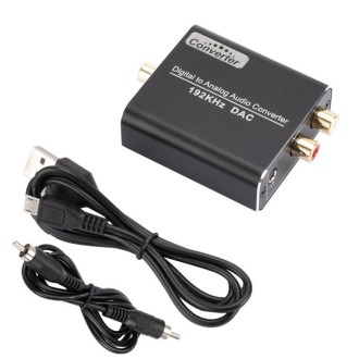 YP018 Digital To Analog Audio Converter Host+USB Cable+Coaxial Cable