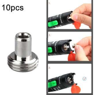 10pcs Metal Head Connector Replacement Parts For Fiber Optic Visual Fault Locator