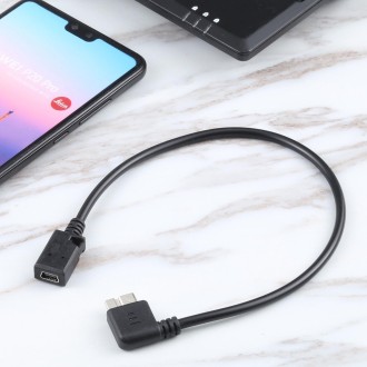 Mini USB Female to Micro-B 3.0 Male Data Charging Cable