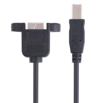 USB BM to BF Printer Extension Cable with Screw Hole, Length: 1m