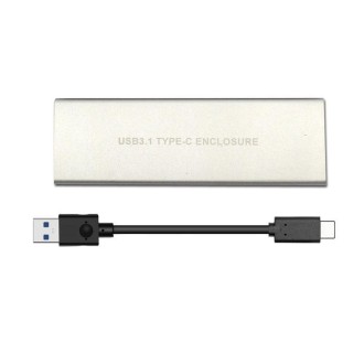 USB3.2 To M.2 NVME Hard Disk Box NGFF PCIE Protocol To TYPE-C, Color: White