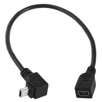 90 Degree Mini USB Male to Mini USB Female Adapter Cable, Length: 25cm