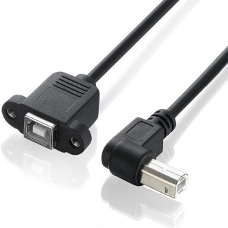 USB 2.0 Type-B Male to Female Printer / Scanner Extension Cable for HP, Dell, Epson, Length: 50cm(Black)