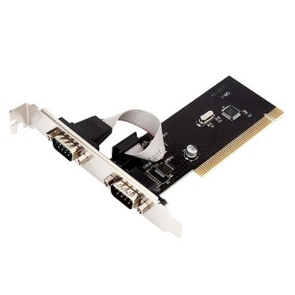 RS232 Serial Port TX382B 2 Port Pci to 9 Pin Com Riser Card Adapter with Tracking Number