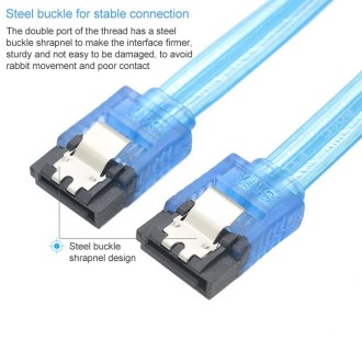 Mini SAS to SATA Data Cable With Braided Net Computer Case Hard Drive Cable,specification: SATA Double Female Straight-0.5m