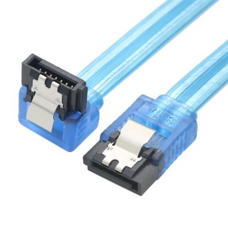 Mini SAS to SATA Data Cable With Braided Net Computer Case Hard Drive Cable,specification: Female Straight to  Female Elbow -0.5