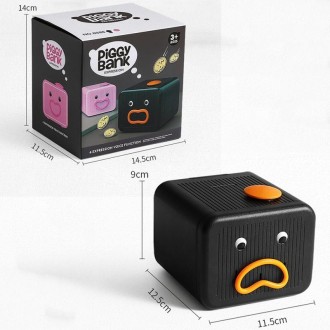 Emoji Expression Voice Electric Piggy Bank(Black)