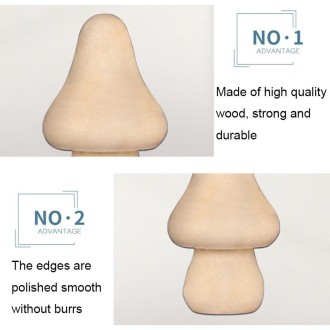 210143D Wooden Mushroom Head DIY Painted Toys Children Early Education Household Decorative Ornaments