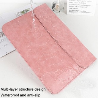 A20 Laptop Bag Magnetic Suction Slim Tablet Case Inner Bag, Size: 13.3/14 inch(Pink)