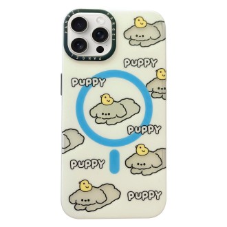 For iPhone 14 Pro Double-Layer Frosted IMD MagSafe Phone Case(PUPPY Dogs)