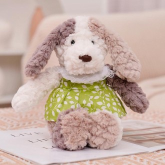 Cute Dressing Teddy Plush Toys Decorative Gift Plush Doll, Color: Green Skirt