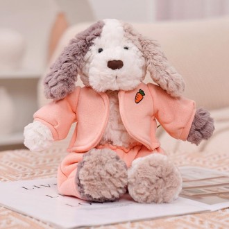 Cute Dressing Teddy Plush Toys Decorative Gift Plush Doll, Color: Orange Suit