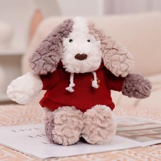 Cute Dressing Teddy Plush Toys Decorative Gift Plush Doll, Color: Red Hoodie