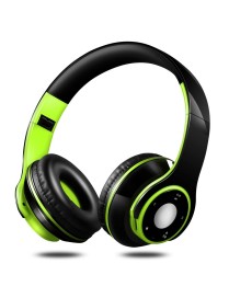 SG-8 Bluetooth 4.0 + EDR Headphones Wireless Over-ear TF Card FM Radio Stereo Music Headset with Mic (Green)