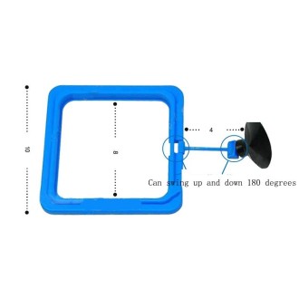 10 PCS Aquarium Fish Food Feeder, Specification: Thin Blue Square