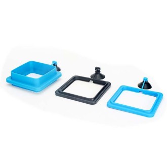 10 PCS Aquarium Fish Food Feeder, Specification: Thin Blue Square