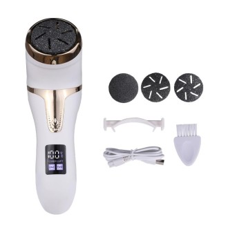 JD-510 Rechargeable Electric Foot Callus Remover with Vacuum Cleaner White