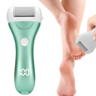 Electric Foot Grinder Digital Display USB Pedicure Peeling(Green)