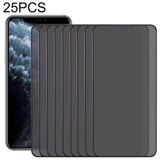 For iPhone XS Max 25pcs Anti-peeping Plasma Oil Coated High Aluminum Wear-resistant Tempered Glass Film