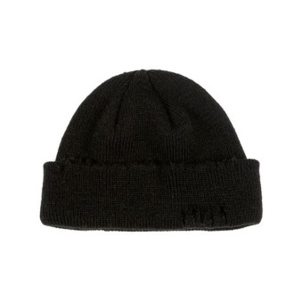 Ripped Beggar Knitted Hat Punk Autumn and Winter Woolen Cap(Black)