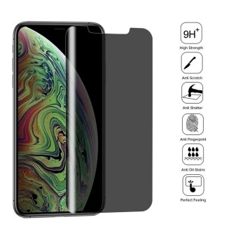 For iPhone XS Max 0.4mm 9H Surface Hardness 180 Degree Privacy Anti Glare Screen Protector