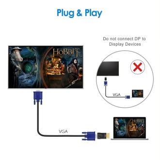 D29 DP To VGA Adapter HD Converter