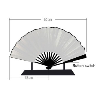 00021 LED Prom Lighting Folding Fan Bar Colorful Atmosphere Group Props, Color: White Flashing