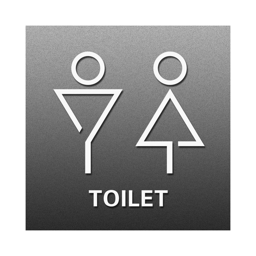 19 x 14cm Personalized Restroom Sign WC Sign Toilet Sign,Style: Triangle-Porcelain White Public 