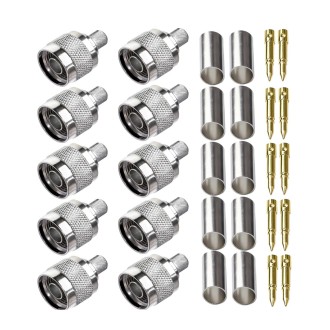 10pcs NJ-5 For LMR300/5D-FB N Type Plug Connector Low Loss RF Coaxial Connector