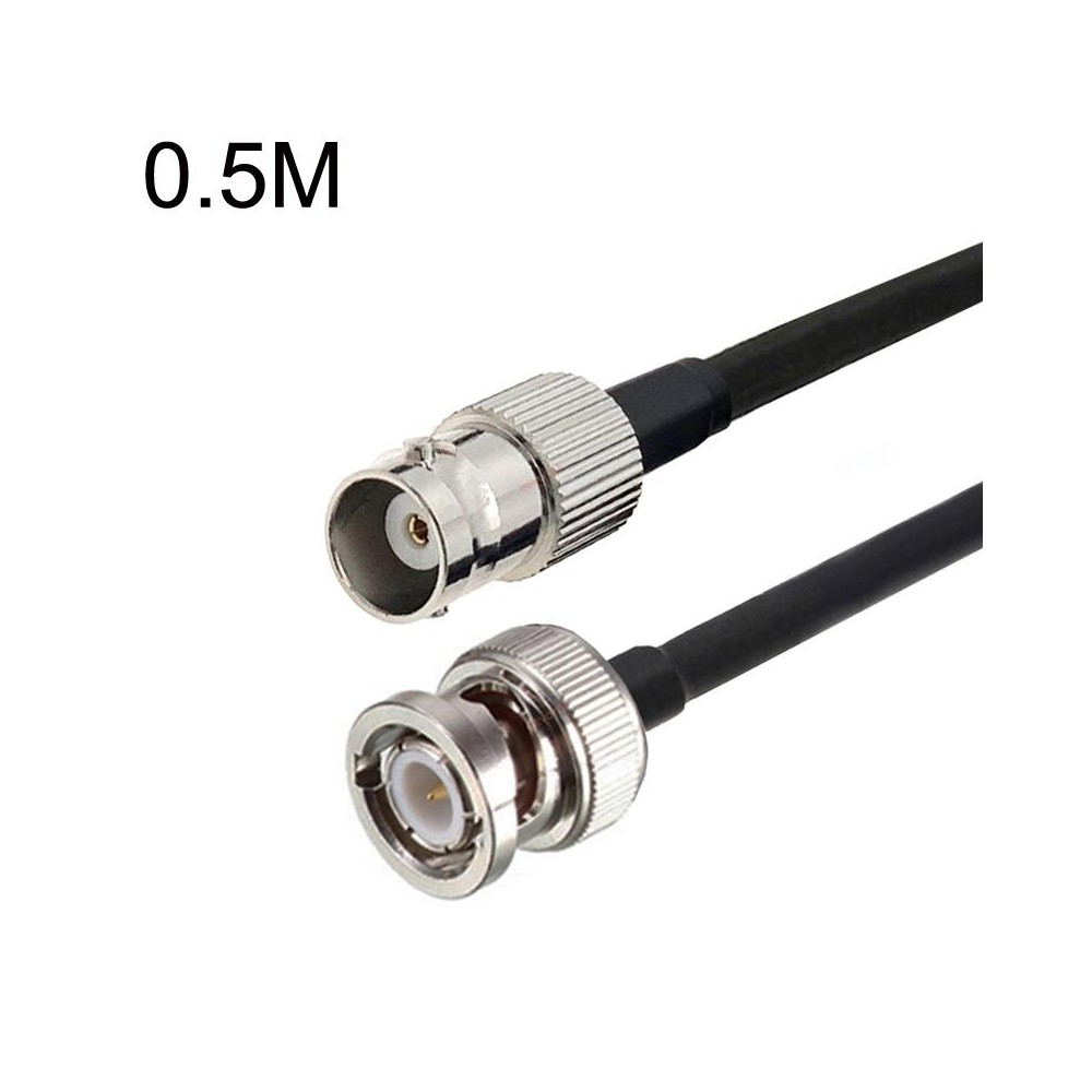 BNC Female To BNC Male RG58 Coaxial Adapter Cable, Cable Length:0.5m