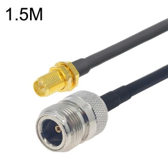 RP-SMA Female to N Female RG58 Coaxial Adapter Cable, Cable Length:1.5m