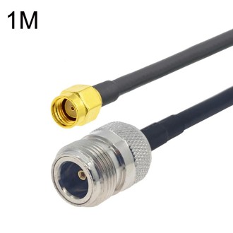 RP-SMA Male to N Female RG58 Coaxial Adapter Cable, Cable Length:1m