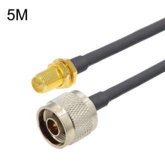 RP-SMA Female To N Male RG58 Coaxial Adapter Cable, Cable Length:5m