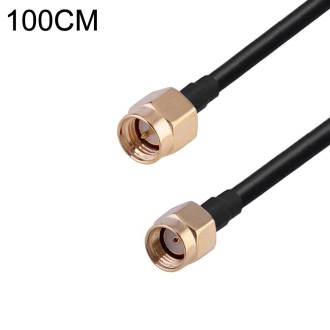 RP-SMA Male to SMA Male RG174 RF Coaxial Adapter Cable, Length: 1m