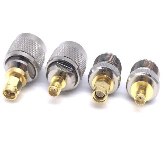 4 PCS / Set UHF PL259 SO239 to SMA Plug RF Connector Test Converter