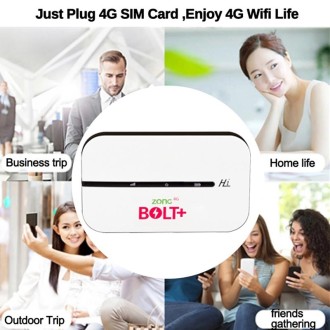 E5576S 4G LTE Router No Lock Card WiFi Support Malay MOD Mobile Router For Europe Asia Africa(White)