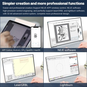 NEJE MASTER 3 Plus Laser Engraver with A40640 Laser Module(US Plug)