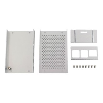 Aluminum Alloy Shell Grid Cooling Box For Raspberry Pi 3 Model B Pi 2/B + Silver