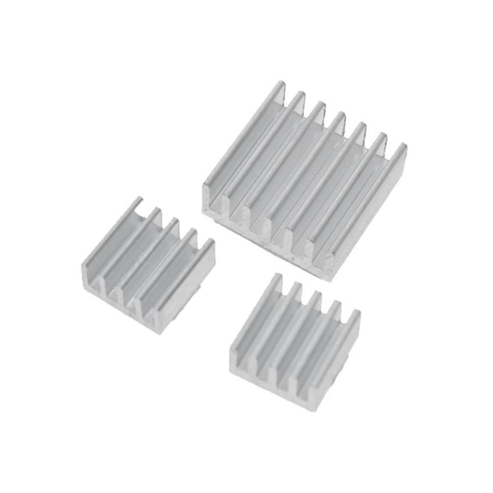 3 in 1 Cooling Heatsink Aluminium Heat Sink Pad Shims for Raspberry Pi 3 / 2